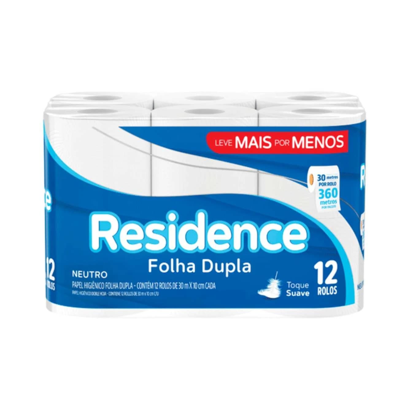 Residence papel higiénico doble hoja 30mx12