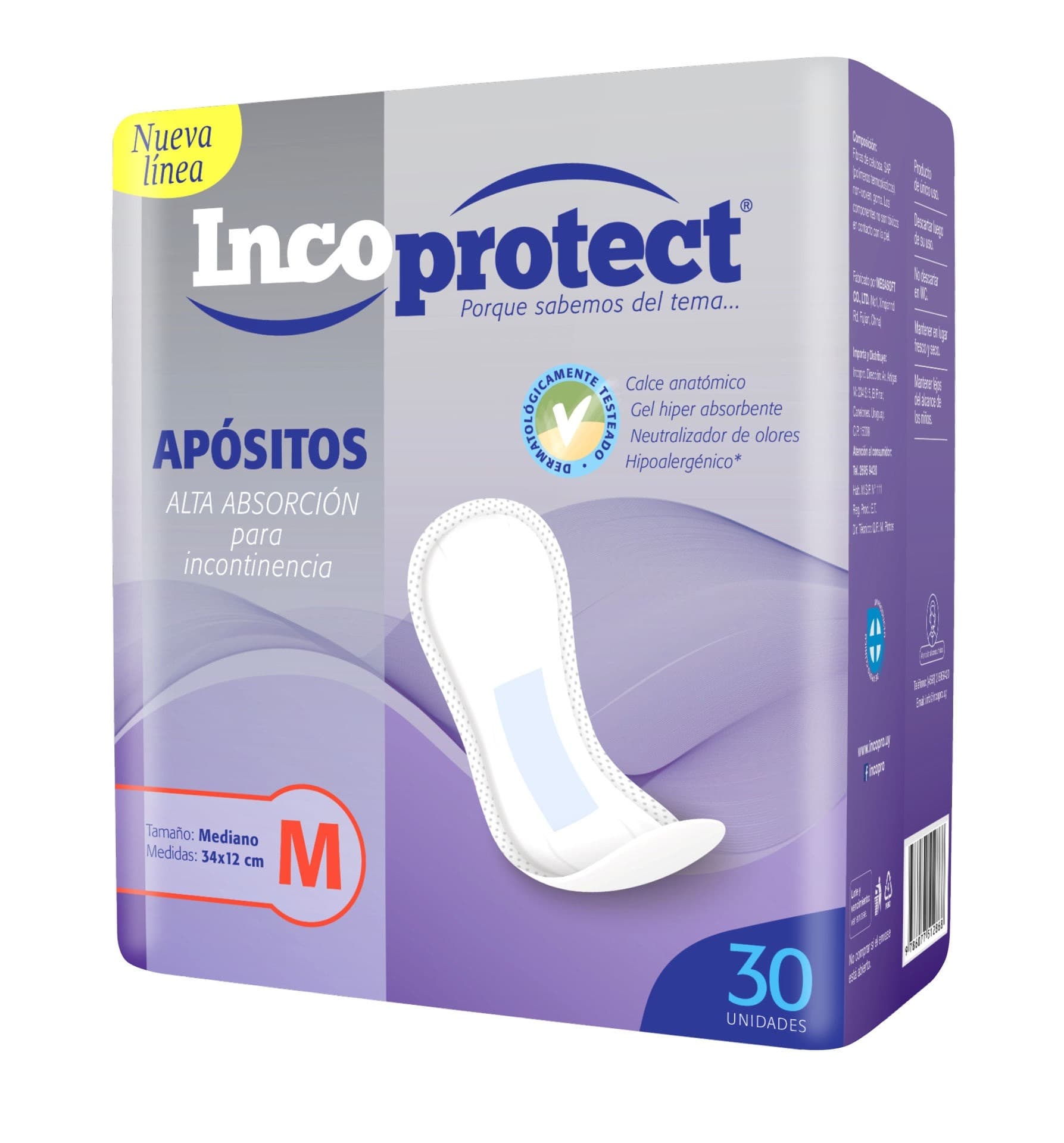 Incoprotect apósitos talle M x30