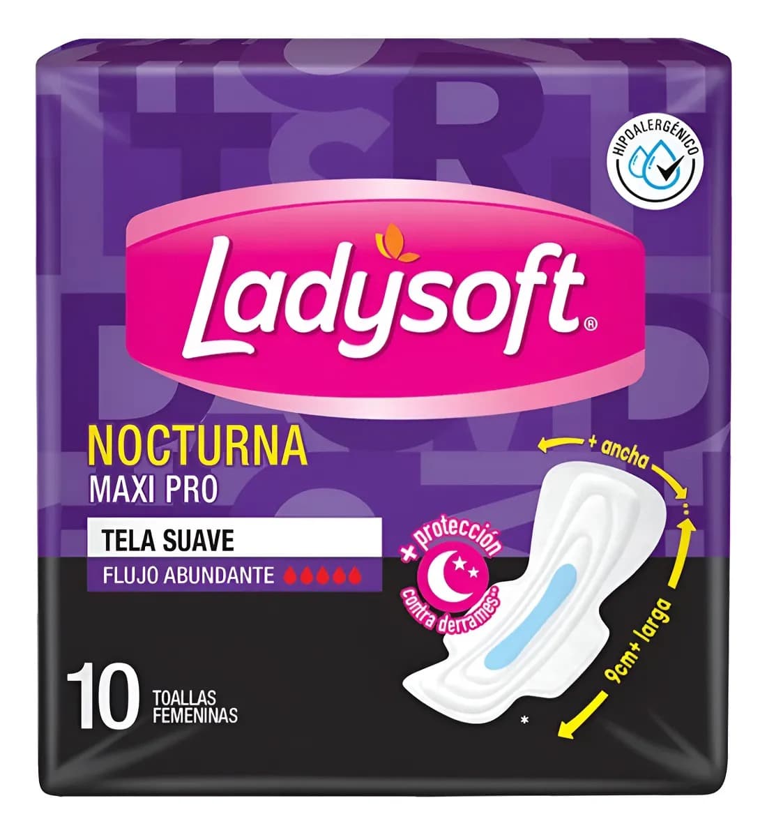 Ladysoft Noct. maxi pro flujo abundante x 10