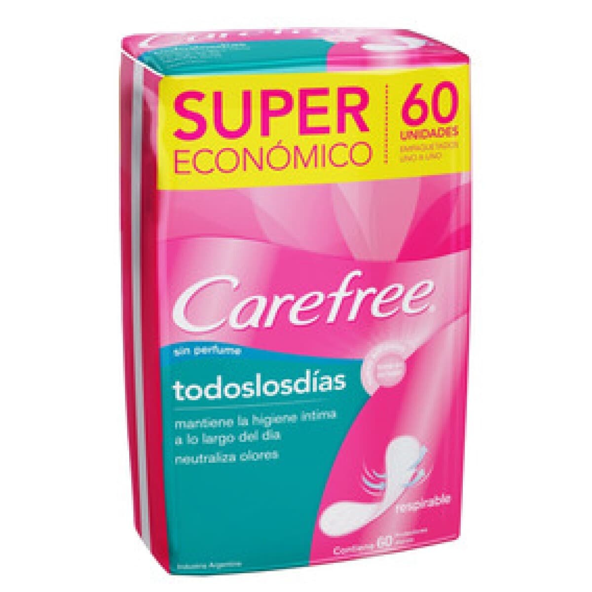 Carefree todo los días x 60 protectores diarios