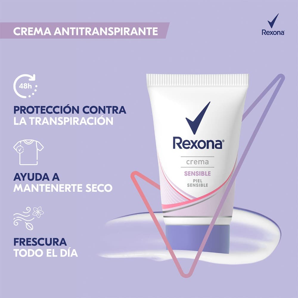 Rexona Sensible-Piel Sensible antitranspirante crema 55g