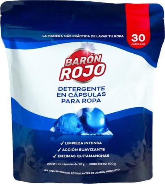 Barón Rojo detergente en cápsulas para ropa