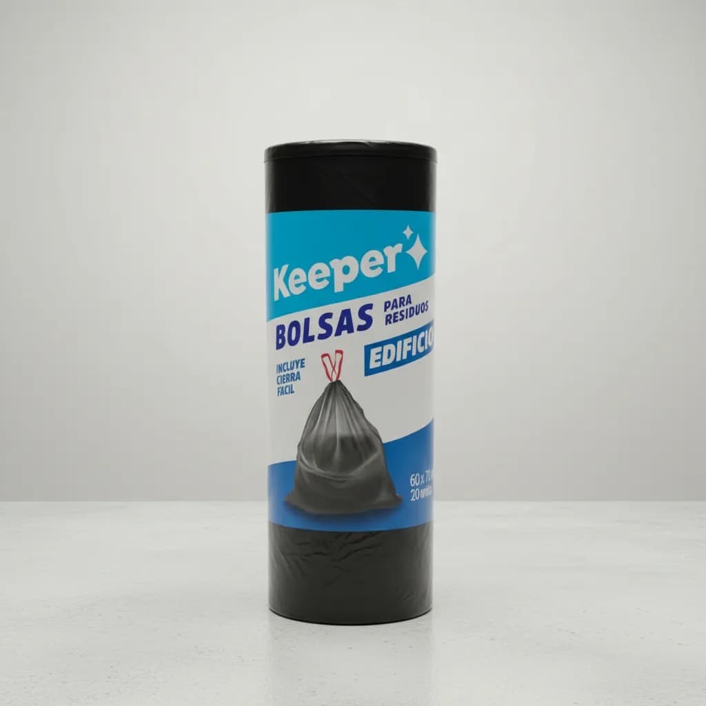 Keeper bolsas rollo 20u cierra fácil 60x70