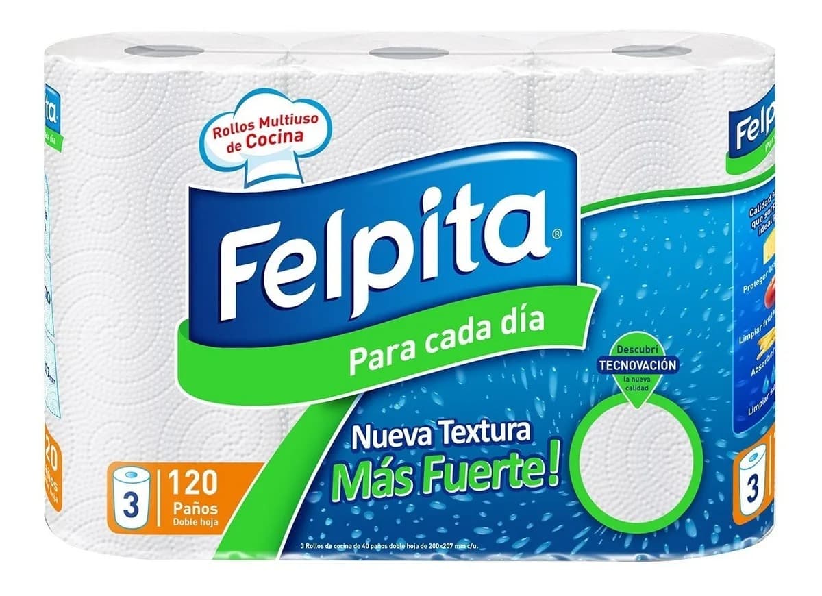 Felpita toallas de cocina x 3 120 paños