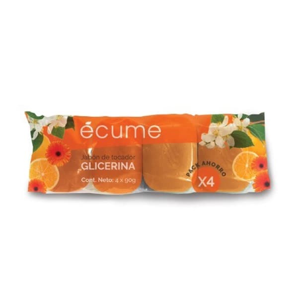 Ecume jabón glicerina 90g x4