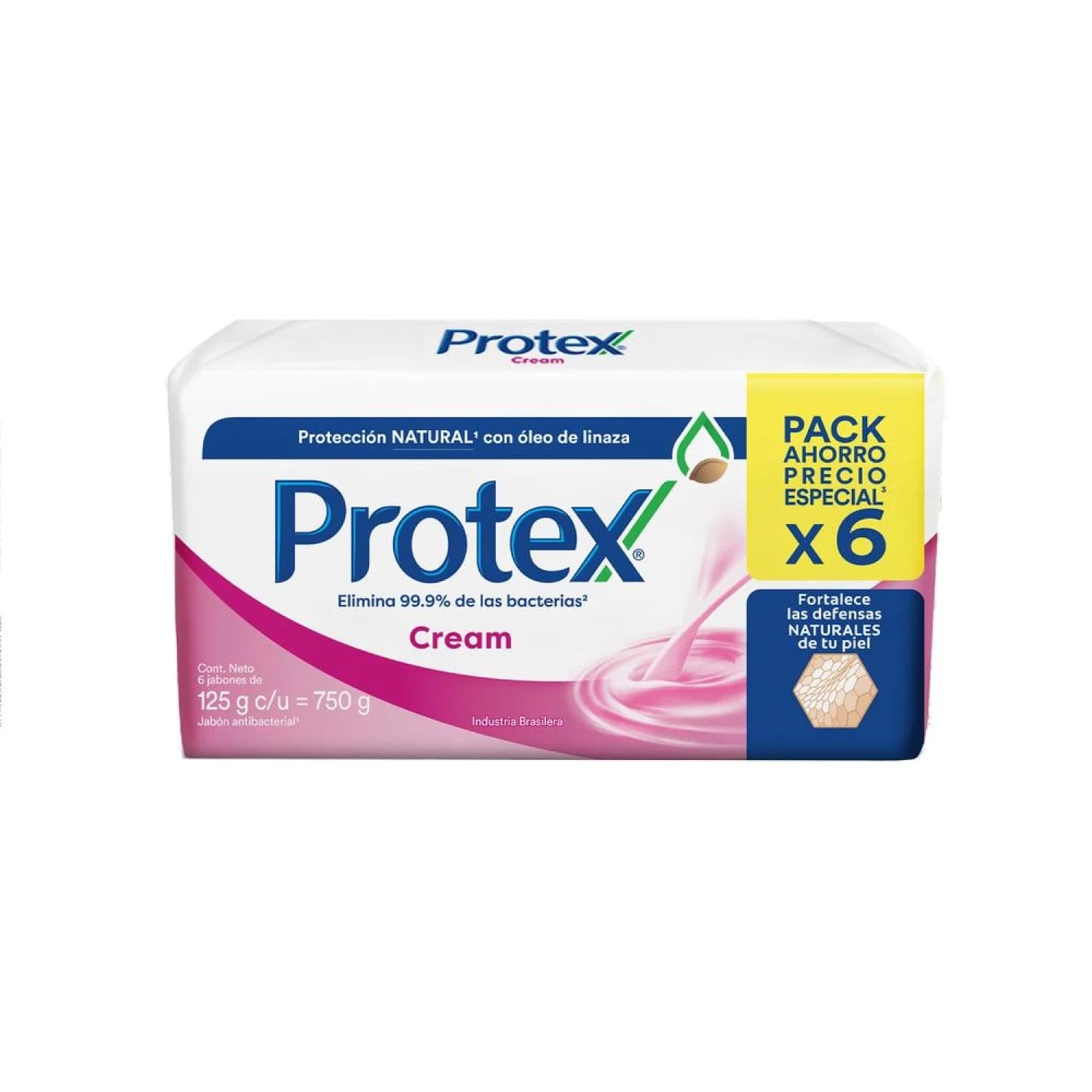Protex Cream jabón tocador 125gx6