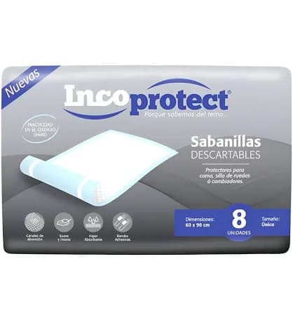 Incoprotect sabanillas descartables x8
