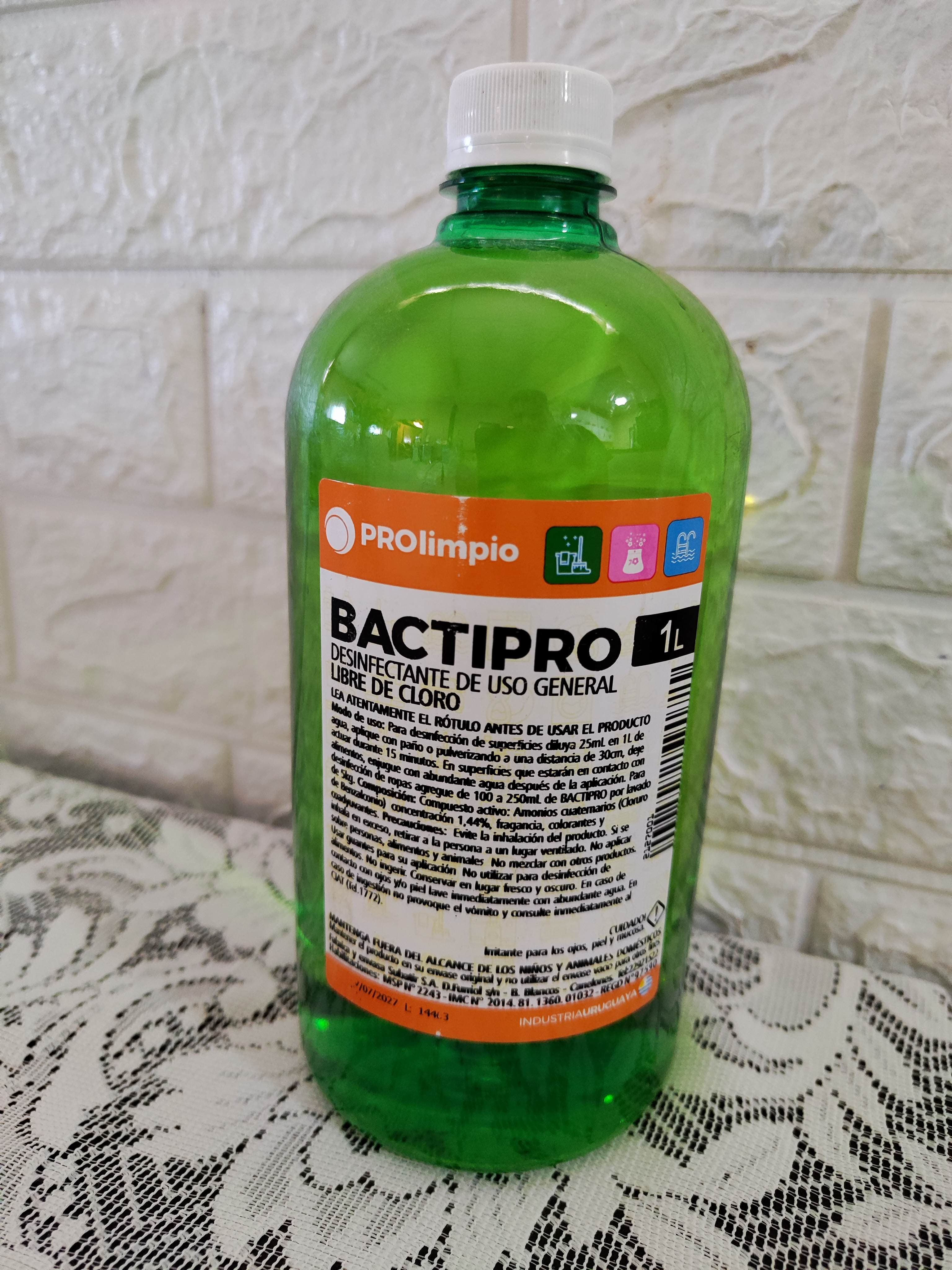 Bactipro Prolimpio desinfectante libre de cloro 1L