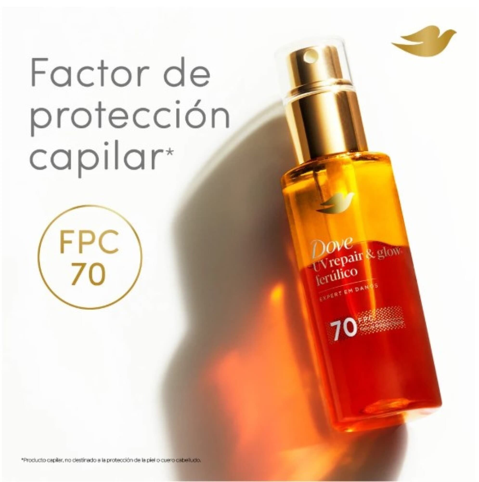 Dove UV repair & glow ferúlico Óleo+Sérum trifásico 110ml