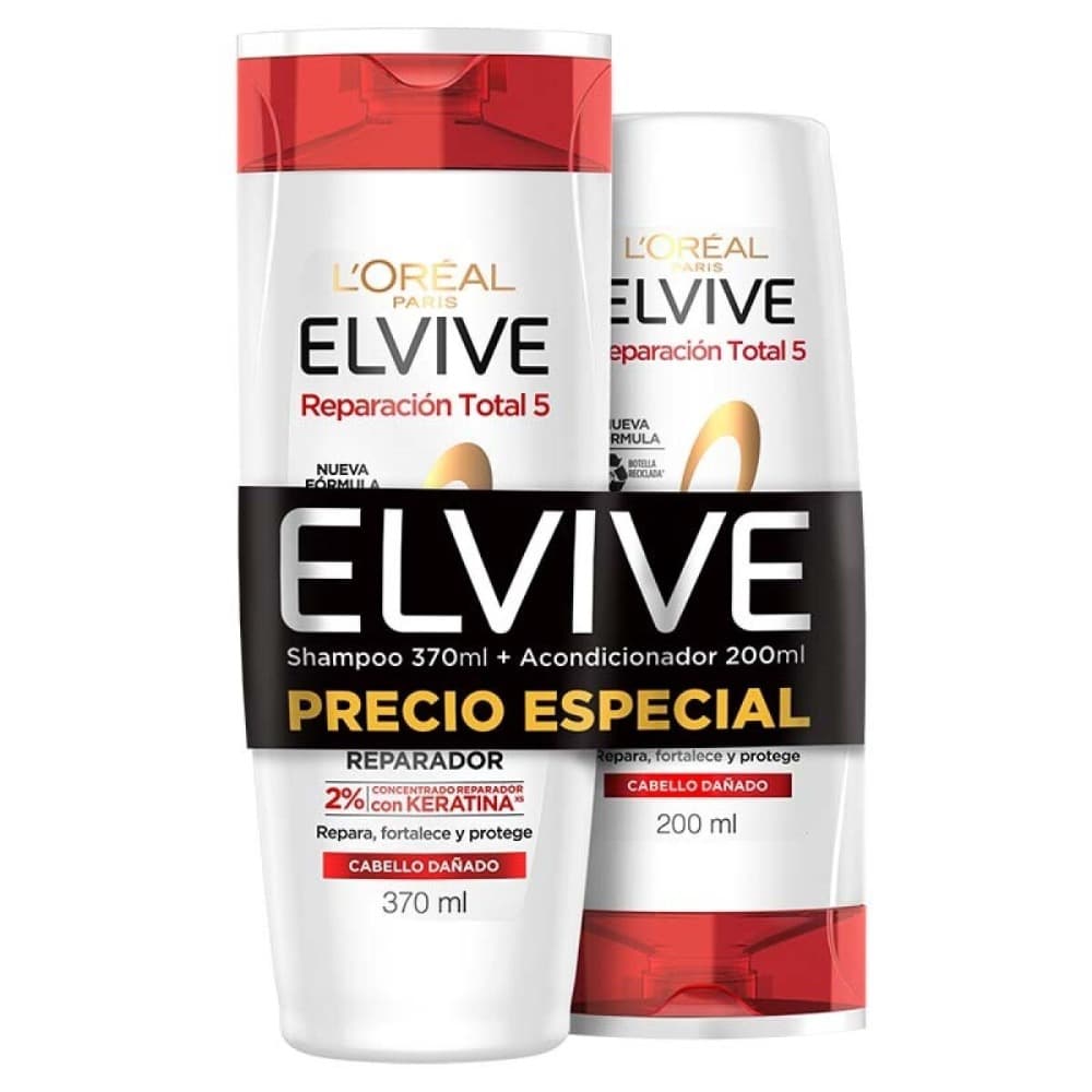 Elvive Reparación Total 5 KeratinXS Sh.370+Aco.200ml