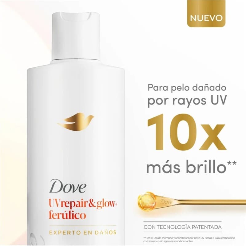 Dove UVrepair & glow+ ferúlico Shampoo 400ml