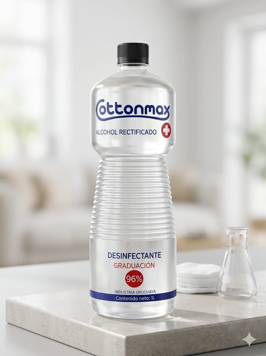 Cottonmax Alcohol rectificado 96% 1L