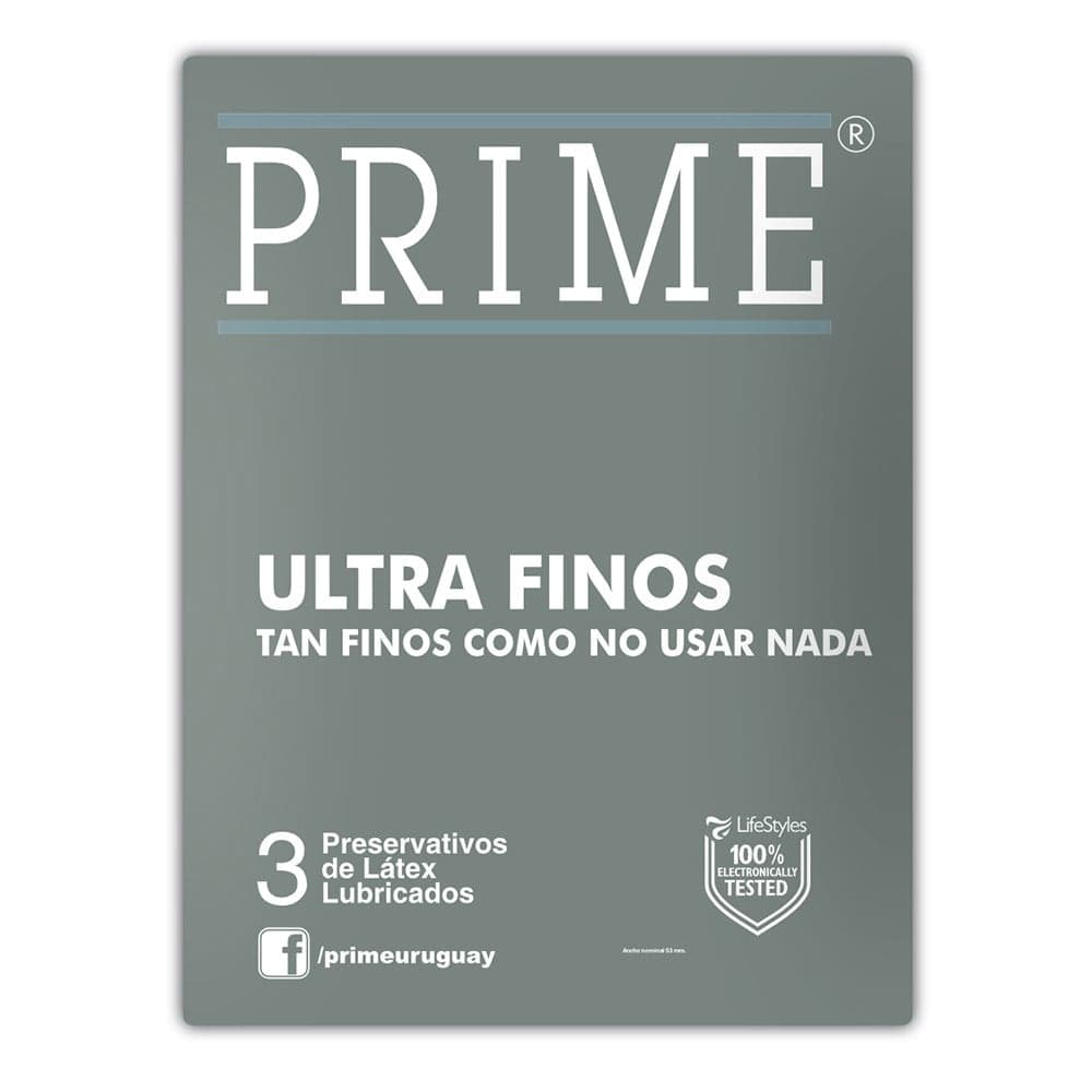 PRIME Ultra finos preservativos x3