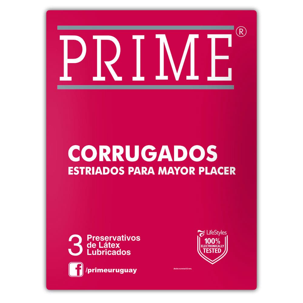 PRIME Corrugados preservativos x3