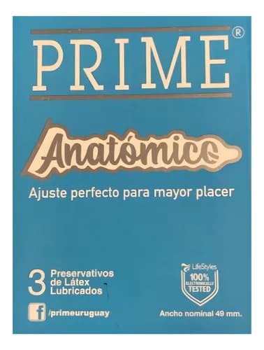 PRIME Anatómico preservativos x3