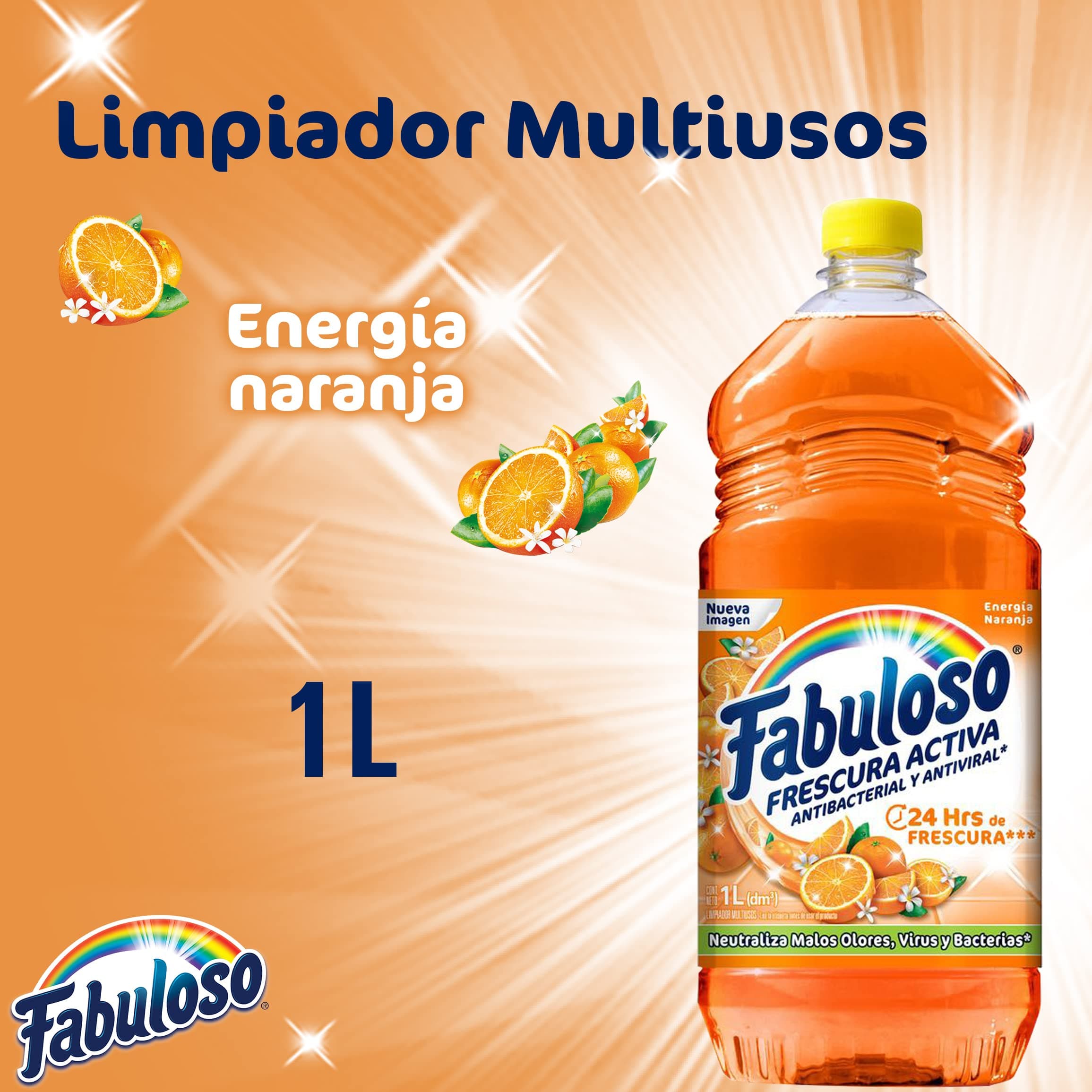 Fabuloso Frescura Activa Energía Naranja 1L