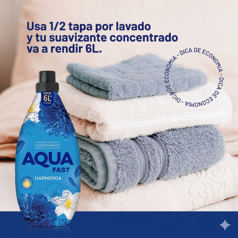 Aqua Fast suavizante ropa concent. Harmonía 1.5lt