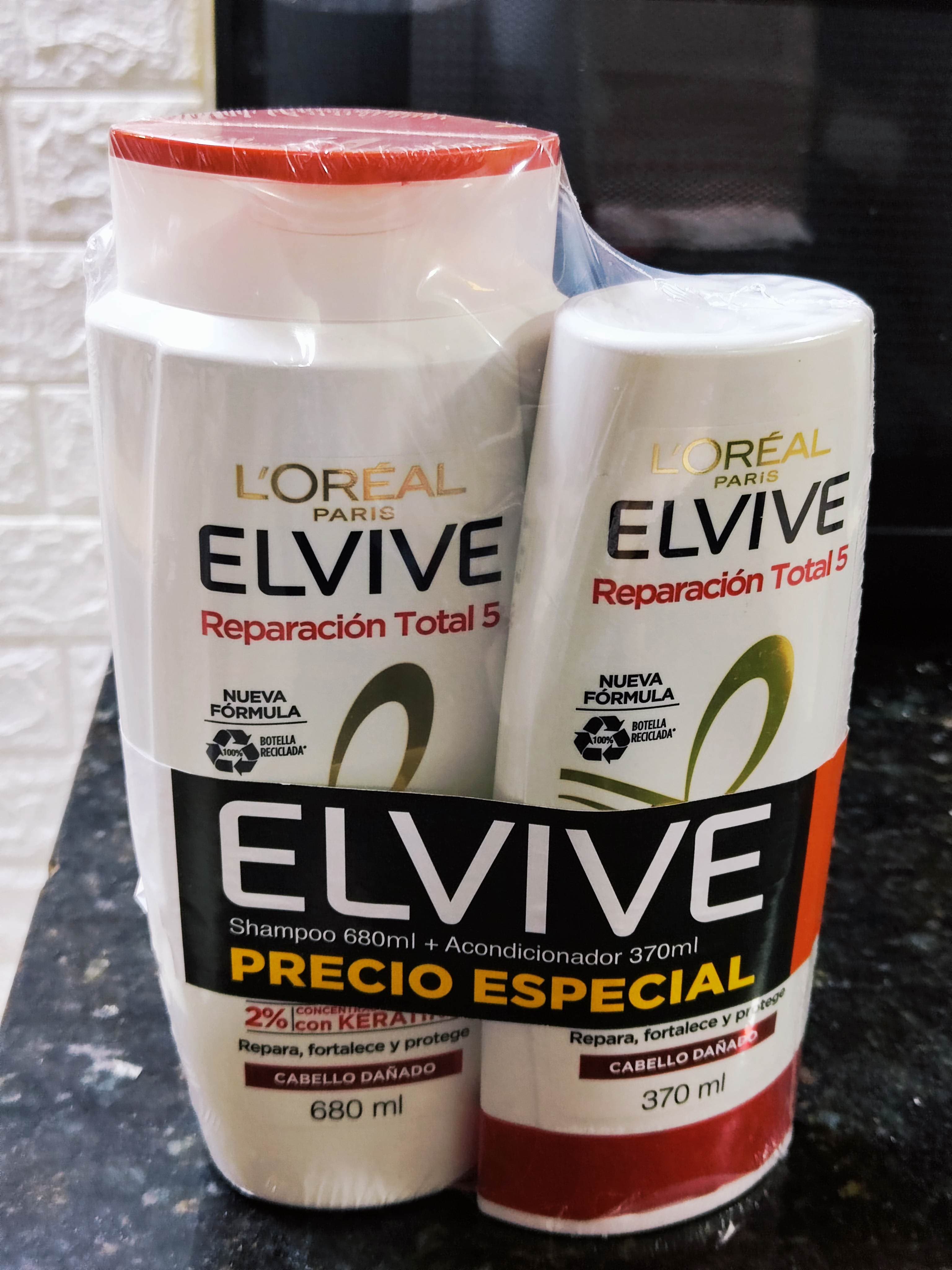 Elvive Reparación Total 5 Shampoo 680ml + acondicionador 370ml
