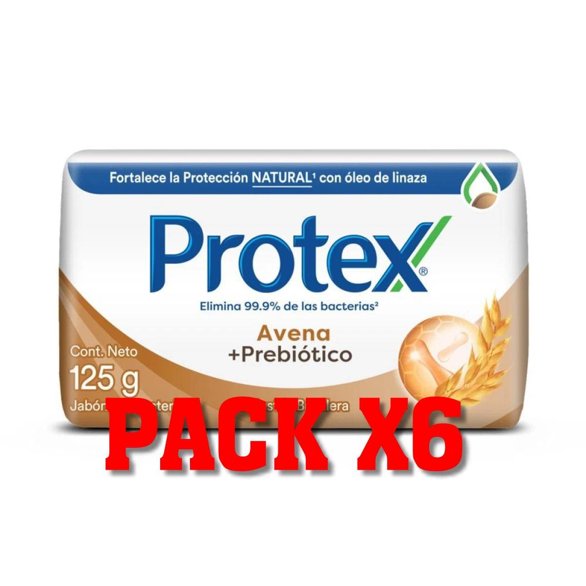 Protex Avena+Prebiótico jabón tocador 125gx6
