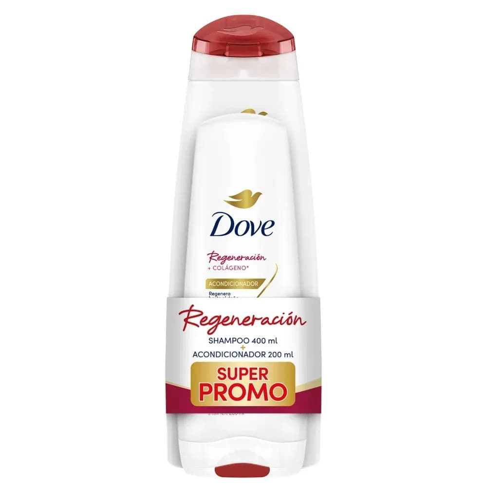Dove Shampoo 400ml+Acondicionador 200ml Regeneración