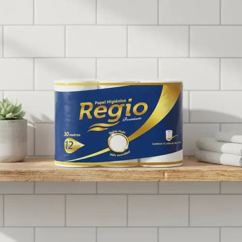 Regio Premium, papel higiénico 30m doble hoja x12 rollos