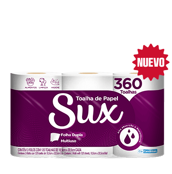 Sux toallas de cocina pack x 3 total 360 toallas