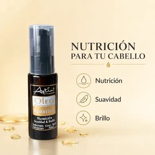 Astix Olio Concentrado Keratina, nutrición, suavidad y brillo