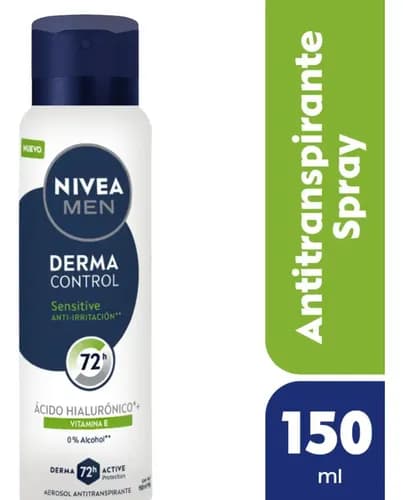 Nivea Men Derma Control aerosol antitranspirante 0% alcohol
