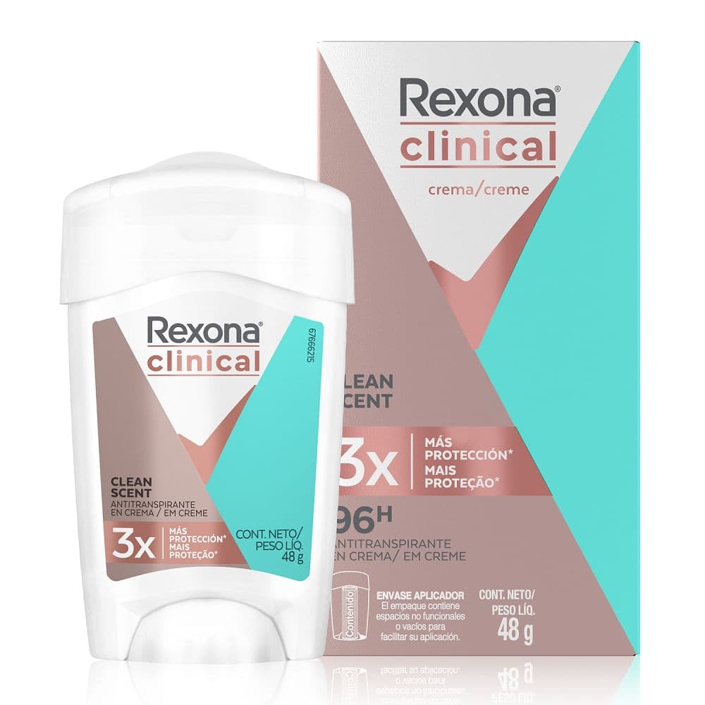 Rexona Clinical crema CLEAN SCENT Antitranspirante