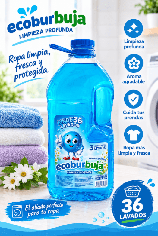 Ecoburbuja jabón para lavar ropa 3 litros