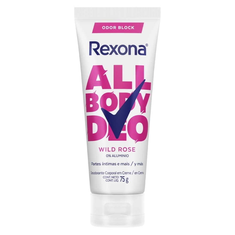Rexona All Body Deo Wild Rose Crema desodorante corporal 75g