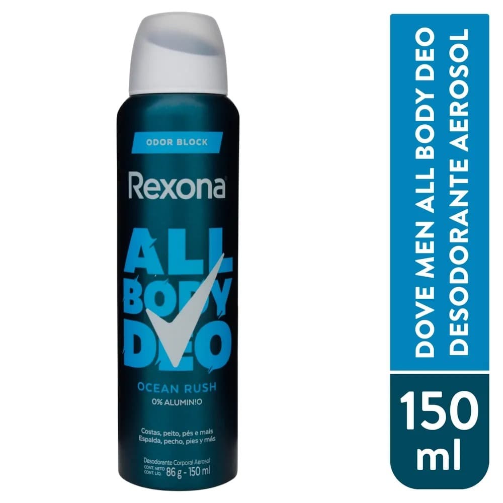 Rexona All Body Deo Ocean Rush, desodorante corporal en aerosol