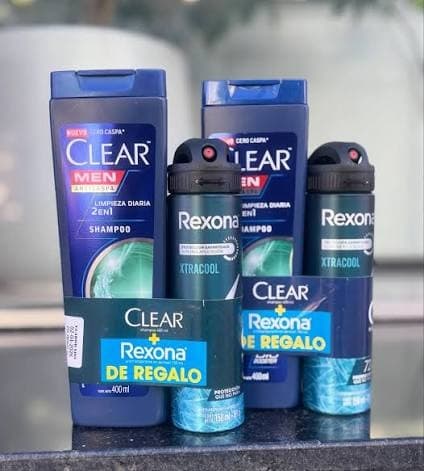 CLEAR MEN+REXONA Xtracool Fresh - Pack shampoo+desodorante