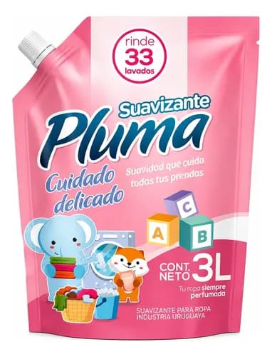 Pluma suavizante para ropa Cuidado Delicado 3Lt