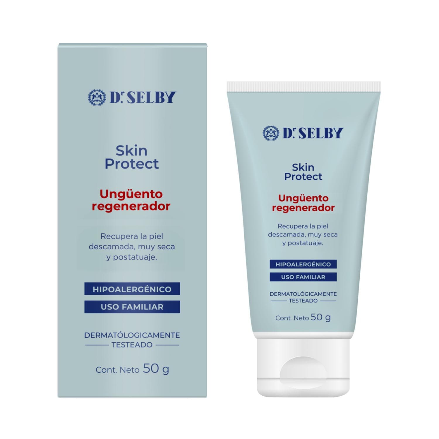 Dr. Selby Skin Protect, ungüento regenerador 50g. Recupera la piel descamada, muy seca y postatuaje. Hipoalergénico, uso familiar