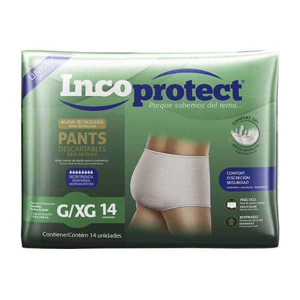 Incoprotect Pants descartables talle G/XG 14 unidades
